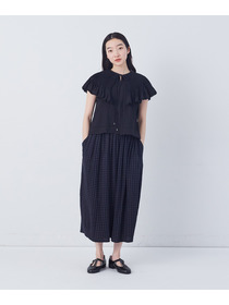 【congés payés】【FAVE】シャーリングワイドサンエルパンツ 詳細画像 インディゴブルー 9