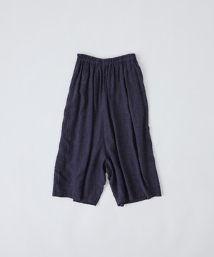 【congés payés】【FAVE】シャーリングワイドサンエルパンツ 詳細画像 ネイビー 1