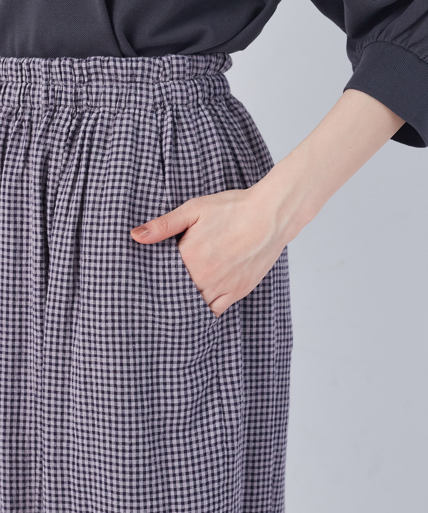 【congés payés】【FAVE】シャーリングワイドサンエルパンツ 詳細画像 インディゴブルー 37