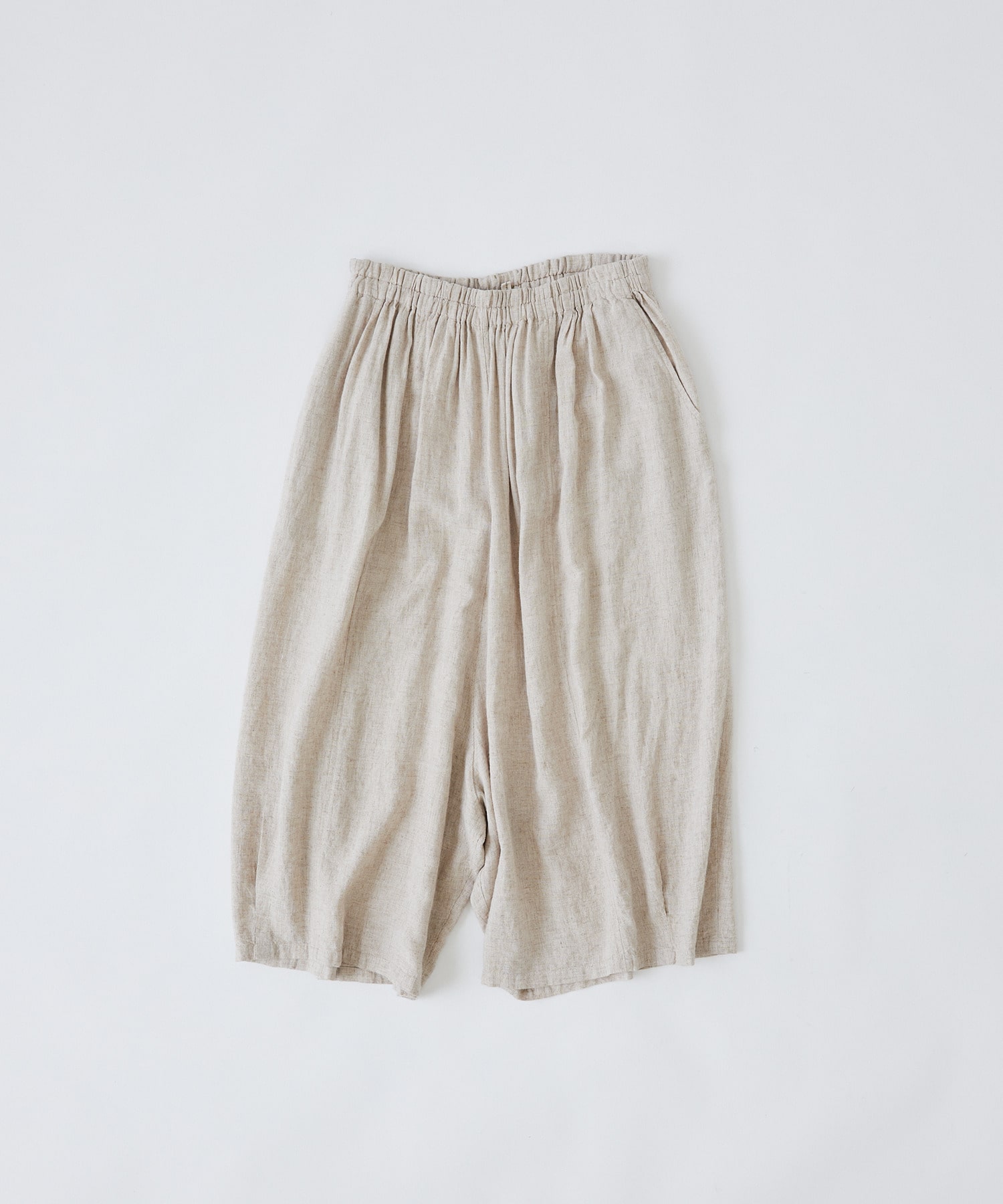 【congés payés】【FAVE】シャーリングワイドサンエルパンツ 詳細画像 キナリ 1