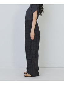 【congés payés】チェックエンブロイダリーパンツ 詳細画像 ピンク 6