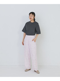 【congés payés】チェックエンブロイダリーパンツ 詳細画像 ピンク 8