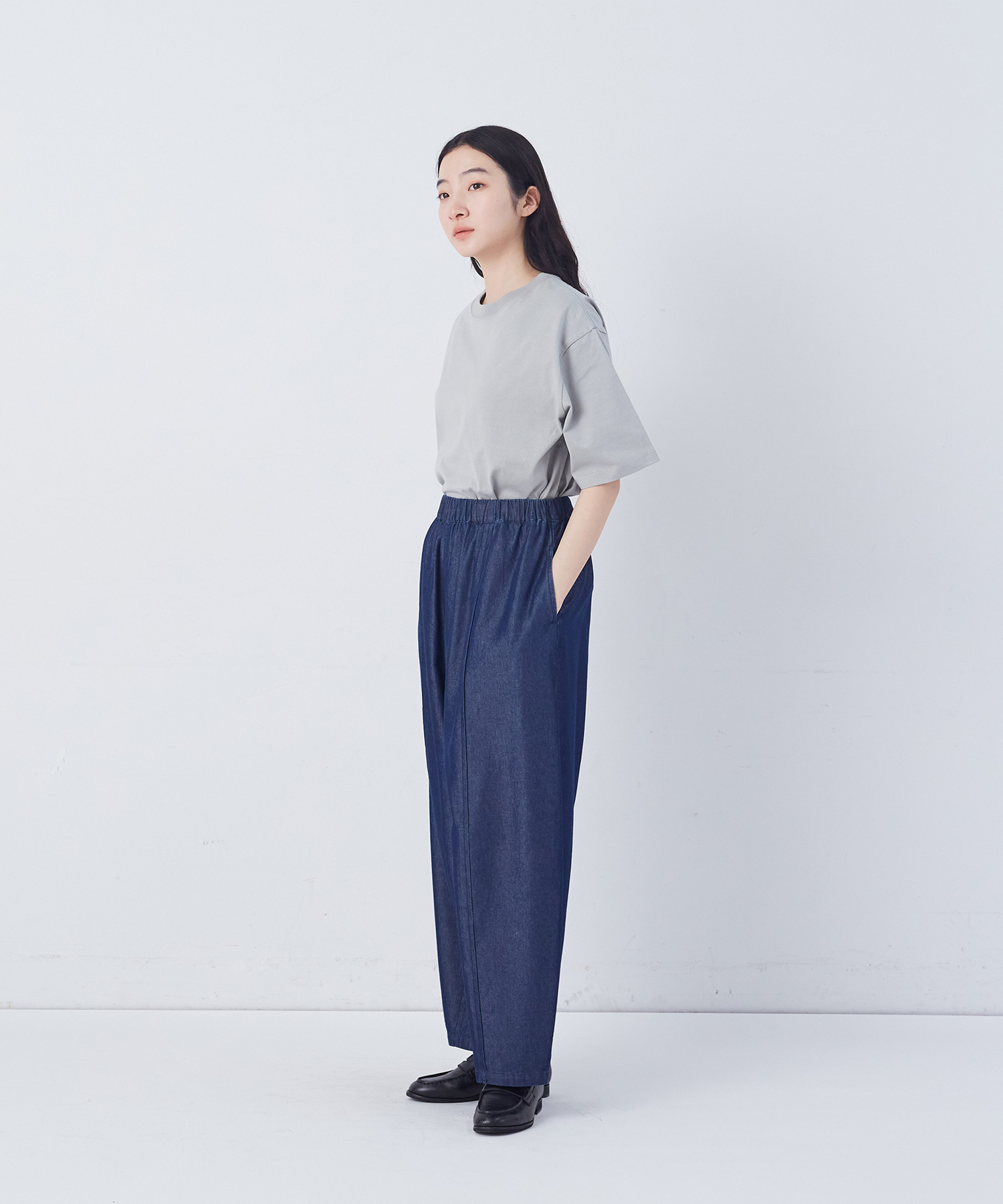 【congés payés】カーブシルエットデニムパンツ 詳細画像 インディゴブルー 11