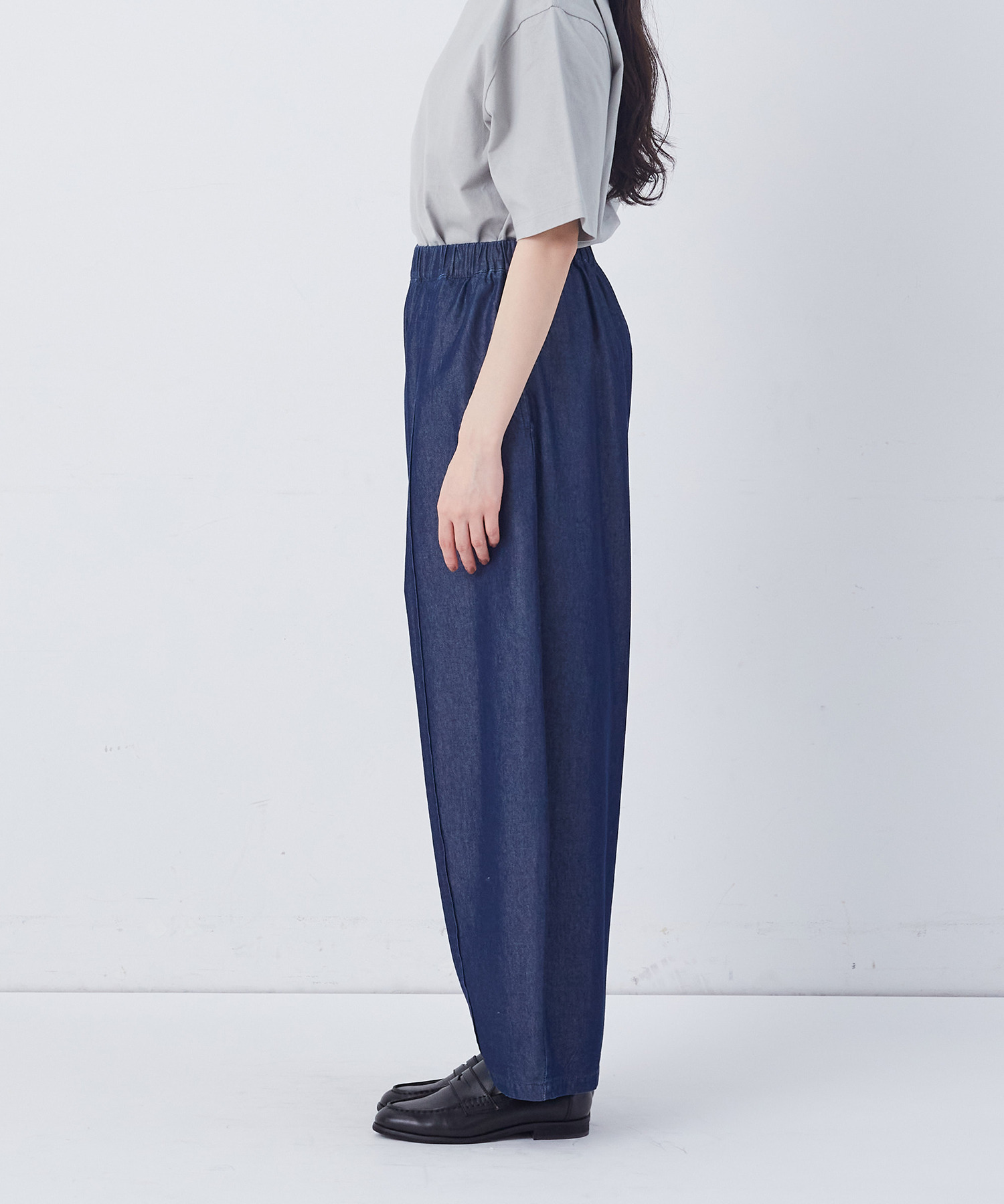 【congés payés】カーブシルエットデニムパンツ 詳細画像 インディゴブルー 15