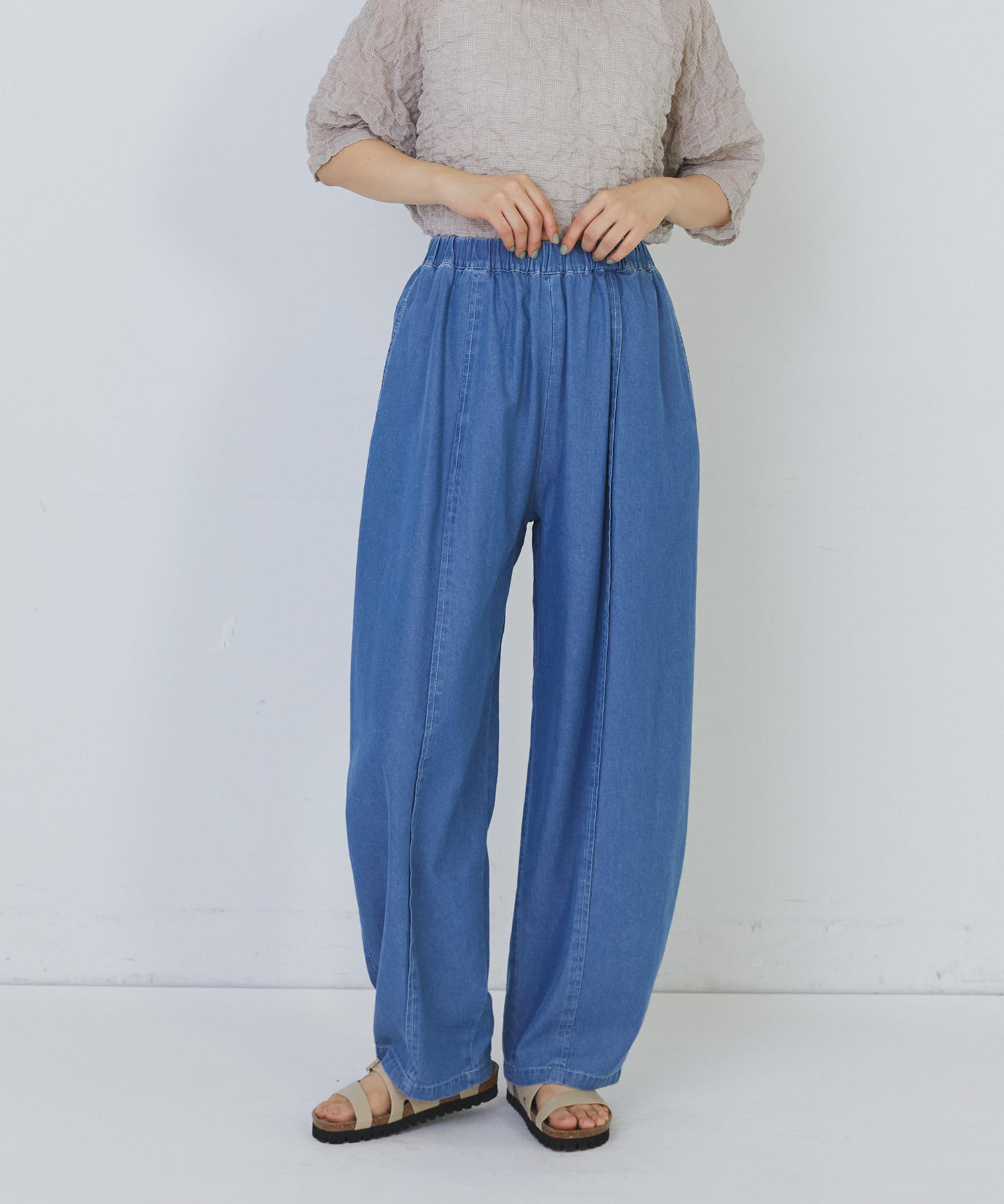 【congés payés】カーブシルエットデニムパンツ 詳細画像 インディゴブルー 6