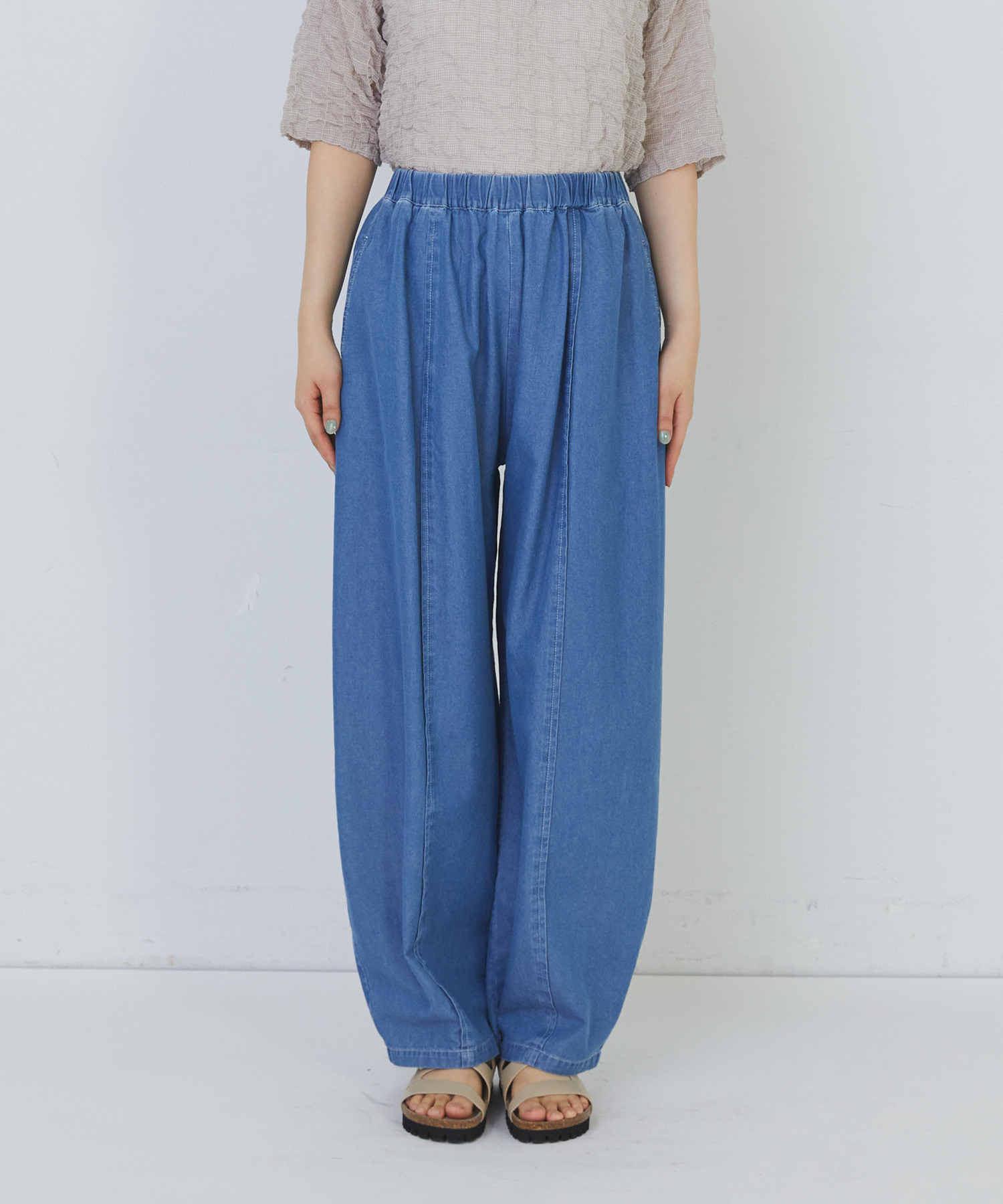 【congés payés】カーブシルエットデニムパンツ 詳細画像 インディゴブルー 7