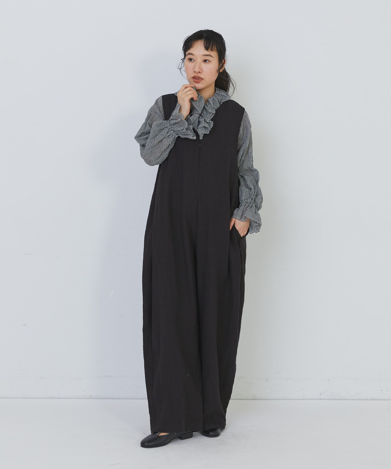 【congés payés】Kanocoさんコラボ　オールインワン 詳細画像 チャコールグレー 1