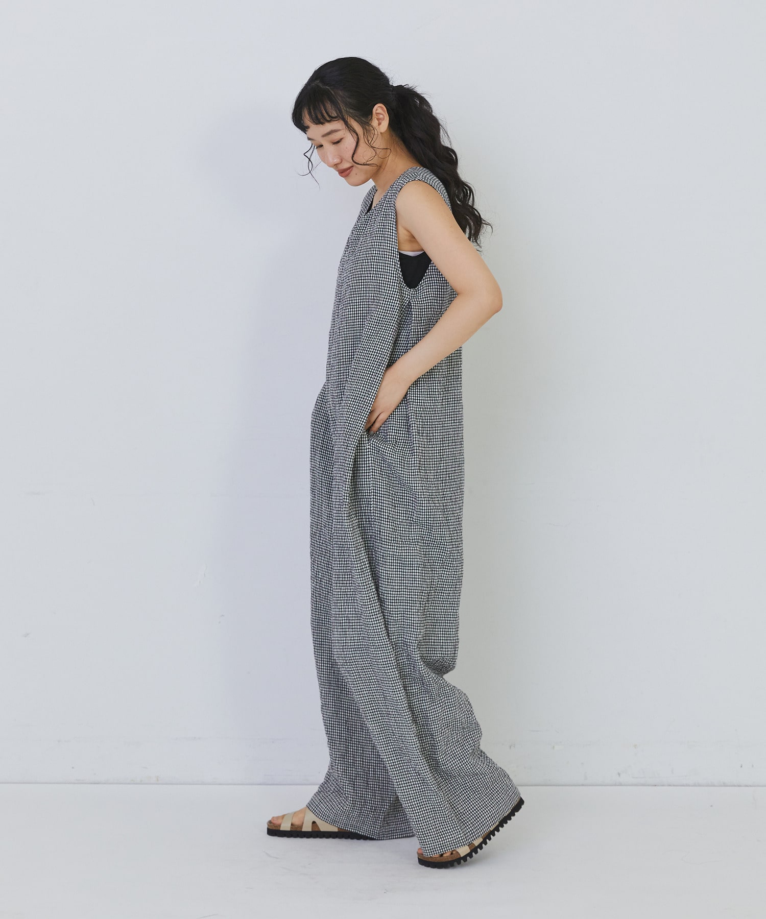 【congés payés】Kanocoさんコラボ　オールインワン 詳細画像 チャコールグレー 12