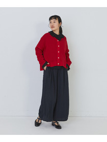 【congés payés】【FAVE】シャーリングワイドロングサルエルパンツ 詳細画像 インディゴブルー 11