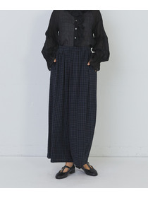 【congés payés】【FAVE】シャーリングワイドロングサルエルパンツ 詳細画像 インディゴブルー 12