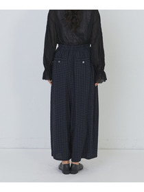 【congés payés】【FAVE】シャーリングワイドロングサルエルパンツ 詳細画像 インディゴブルー 15