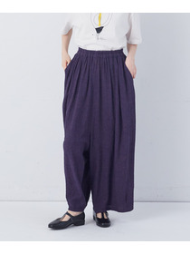 【congés payés】【FAVE】シャーリングワイドロングサルエルパンツ 詳細画像 インディゴブルー 18