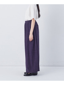 【congés payés】【FAVE】シャーリングワイドロングサルエルパンツ 詳細画像 インディゴブルー 20