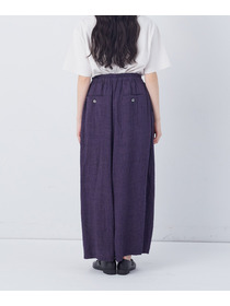 【congés payés】【FAVE】シャーリングワイドロングサルエルパンツ 詳細画像 インディゴブルー 21