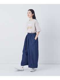 【congés payés】【FAVE】シャーリングワイドロングサルエルパンツ 詳細画像 インディゴブルー 23