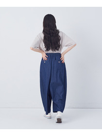 【congés payés】【FAVE】シャーリングワイドロングサルエルパンツ 詳細画像 インディゴブルー 24