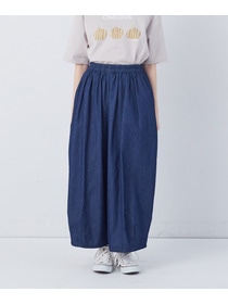 【congés payés】【FAVE】シャーリングワイドロングサルエルパンツ 詳細画像 インディゴブルー 26