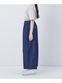 【congés payés】【FAVE】シャーリングワイドロングサルエルパンツ 詳細画像 インディゴブルー 27