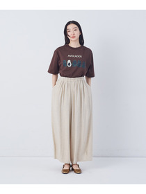 【congés payés】【FAVE】シャーリングワイドロングサルエルパンツ 詳細画像 インディゴブルー 29