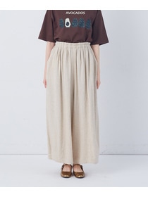 【congés payés】【FAVE】シャーリングワイドロングサルエルパンツ 詳細画像 インディゴブルー 33