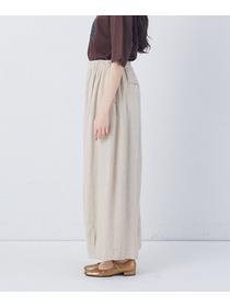 【congés payés】【FAVE】シャーリングワイドロングサルエルパンツ 詳細画像 インディゴブルー 34