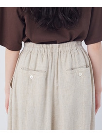 【congés payés】【FAVE】シャーリングワイドロングサルエルパンツ 詳細画像 インディゴブルー 37