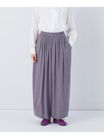 【congés payés】【FAVE】シャーリングワイドロングサルエルパンツ 詳細画像 インディゴブルー 5