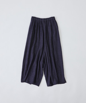 【congés payés】【FAVE】シャーリングワイドロングサルエルパンツ 詳細画像 ネイビー 1