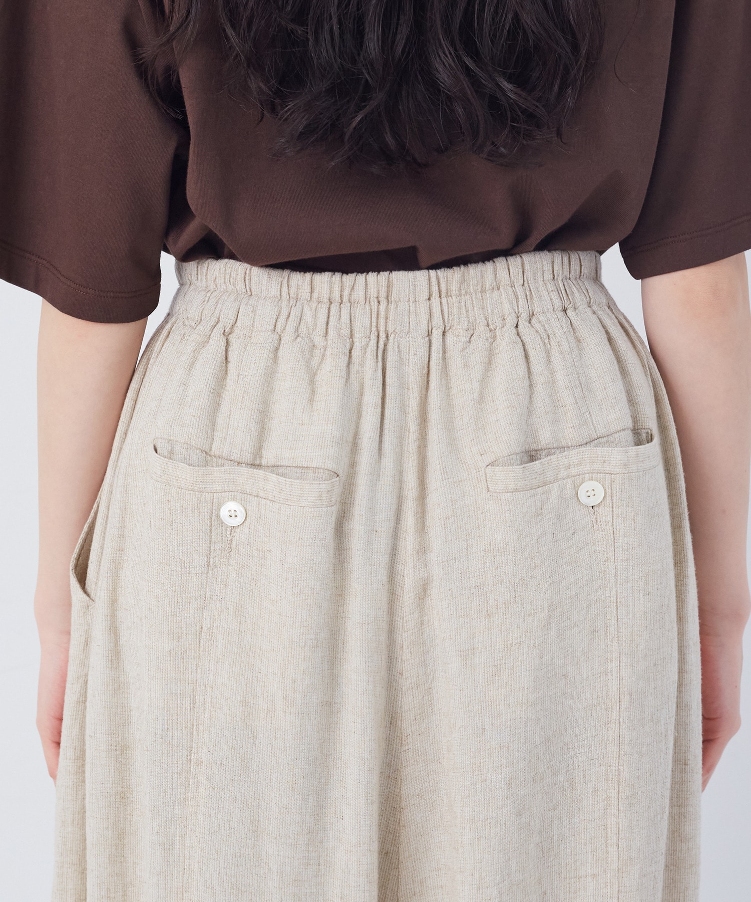 【congés payés】【FAVE】シャーリングワイドロングサルエルパンツ 詳細画像 インディゴブルー 37