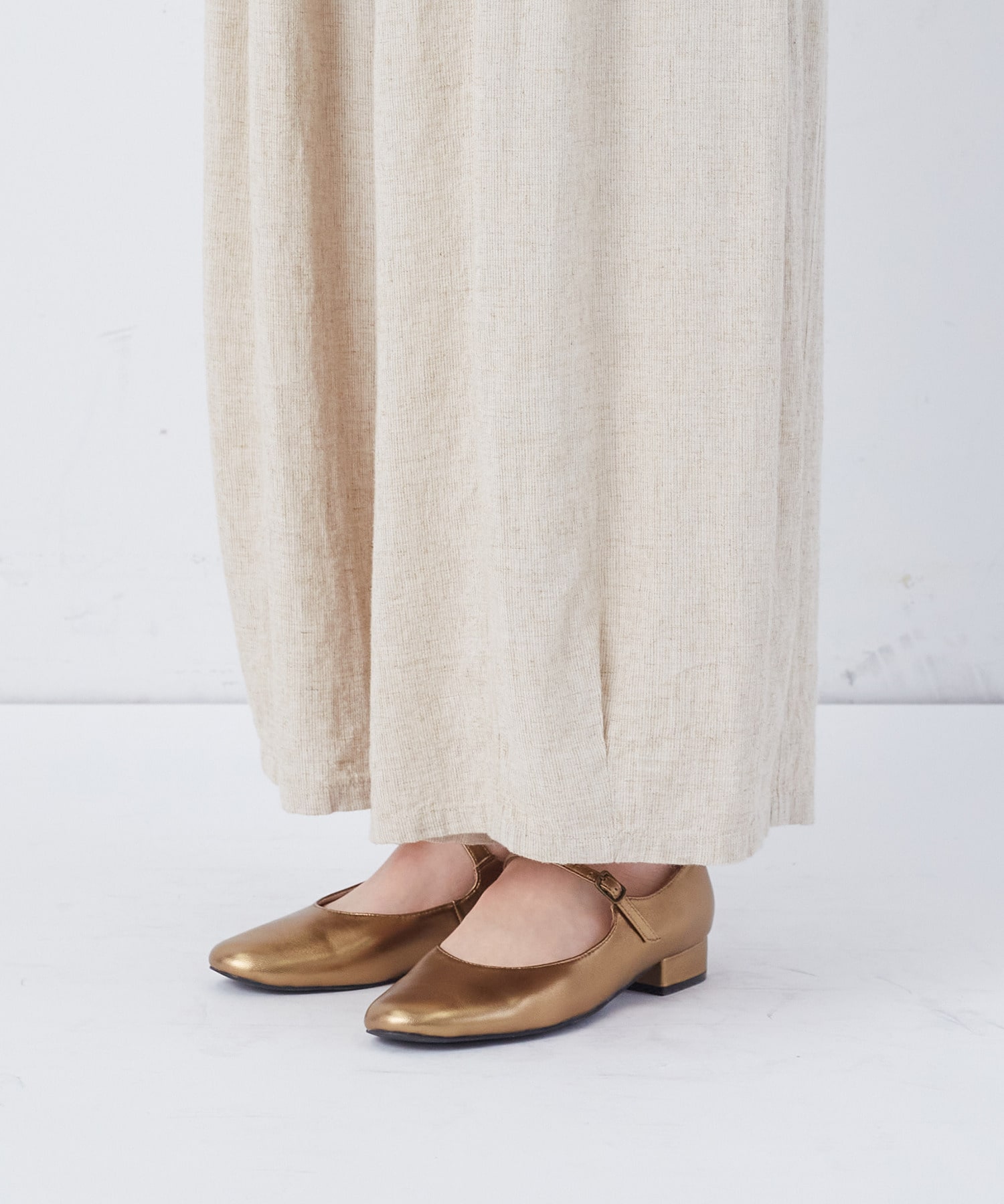 【congés payés】【FAVE】シャーリングワイドロングサルエルパンツ 詳細画像 インディゴブルー 39