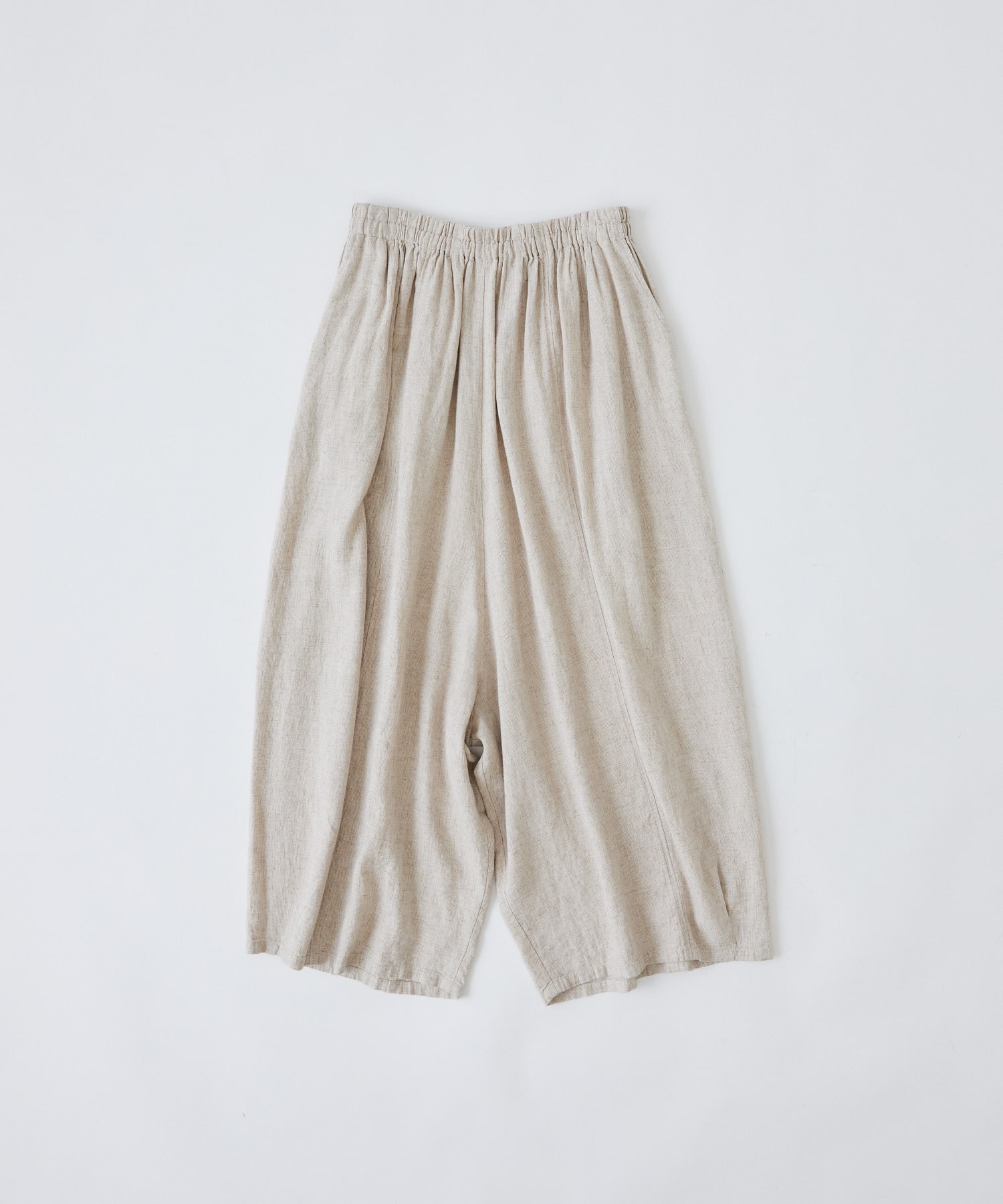 【congés payés】【FAVE】シャーリングワイドロングサルエルパンツ 詳細画像 キナリ 1