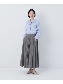 【congés payés】【FAVE】タックAラインスカート 詳細画像 ブラック系その他 1