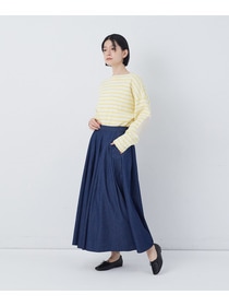 【congés payés】【FAVE】タックAラインスカート 詳細画像 ブラック系その他 10