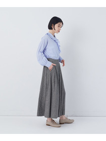 【congés payés】【FAVE】タックAラインスカート 詳細画像 ブラック系その他 2