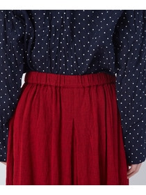 【congés payés】【FAVE】タックAラインスカート 詳細画像 ブラック系その他 32