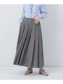 【congés payés】【FAVE】タックAラインスカート 詳細画像 ブラック系その他 5