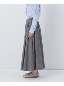 【congés payés】【FAVE】タックAラインスカート 詳細画像 ブラック系その他 7