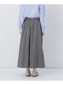 【congés payés】【FAVE】タックAラインスカート 詳細画像 ブラック系その他 8