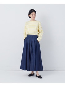 【congés payés】【FAVE】タックAラインスカート 詳細画像 ブラック系その他 9