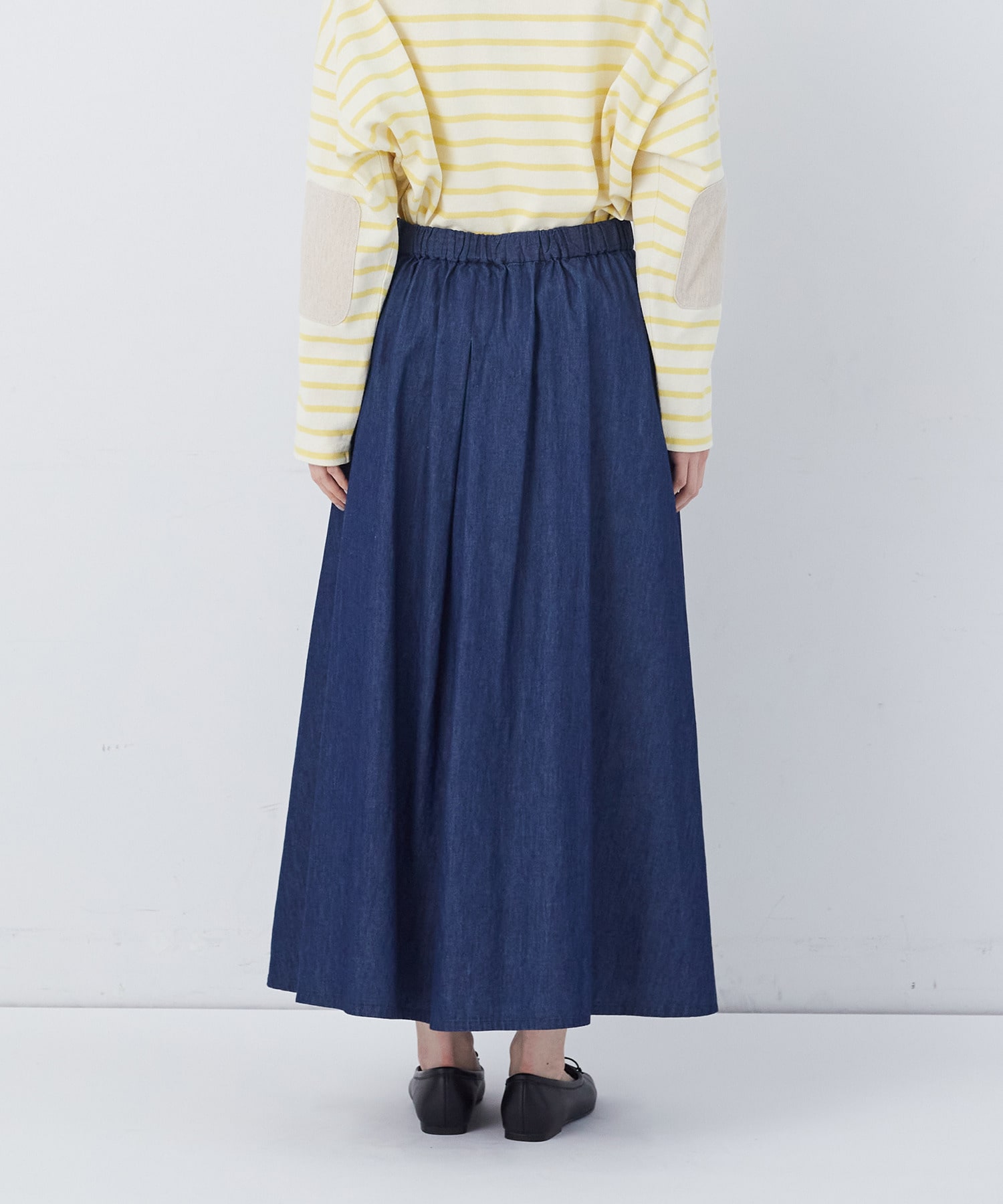 【congés payés】【FAVE】タックAラインスカート 詳細画像 ブラック系その他 15