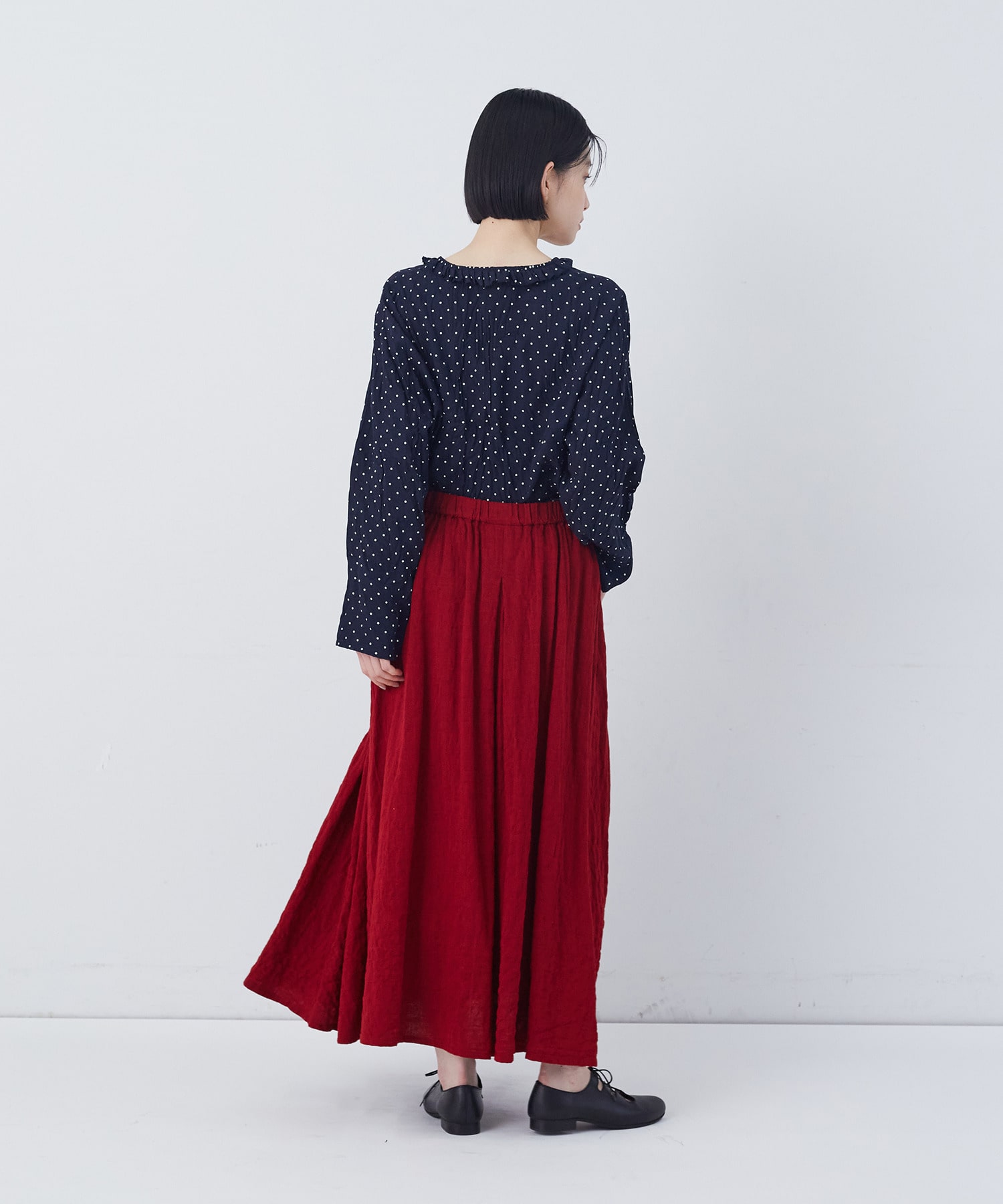 【congés payés】【FAVE】タックAラインスカート 詳細画像 ブラック系その他 26