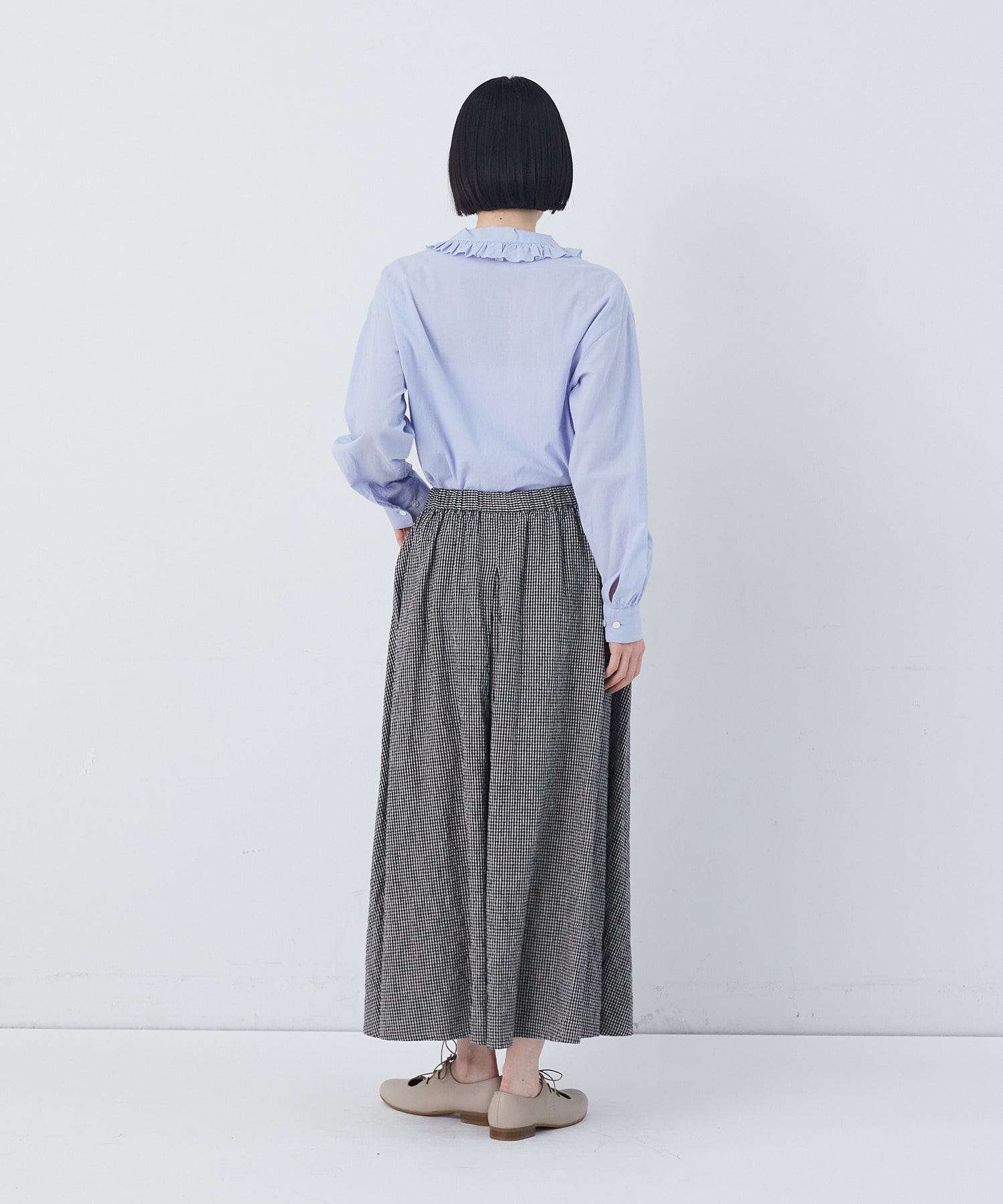 【congés payés】【FAVE】タックAラインスカート 詳細画像 ブラック系その他 3