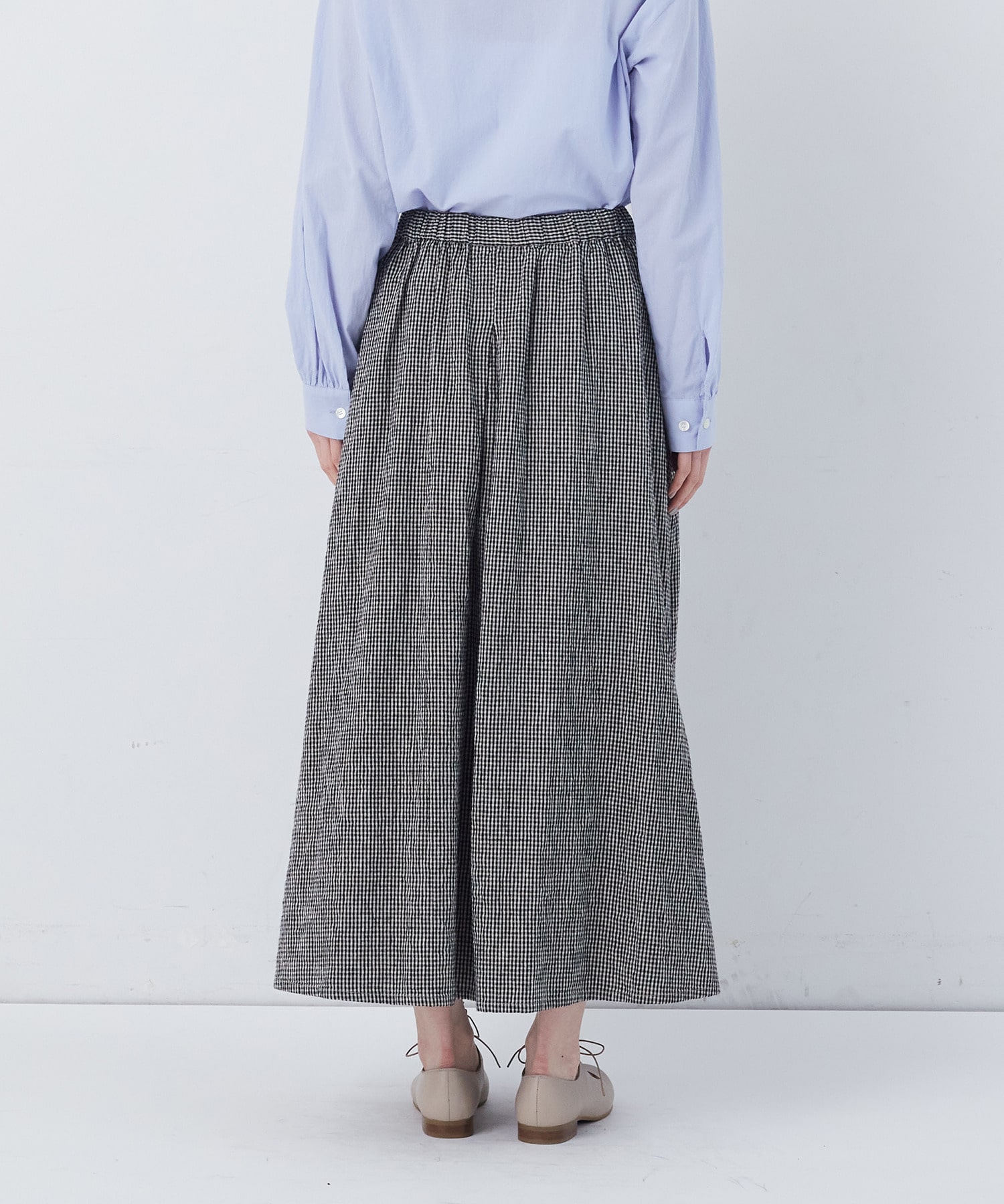 【congés payés】【FAVE】タックAラインスカート 詳細画像 ブラック系その他 8