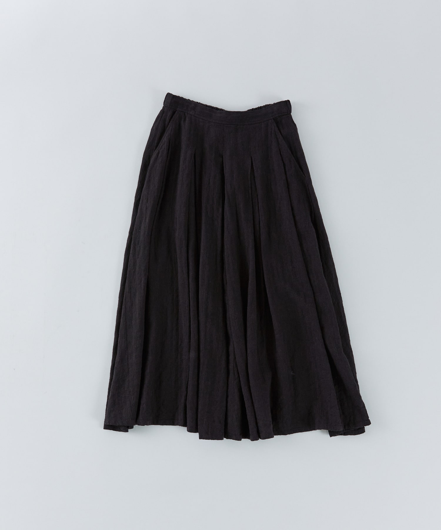 【congés payés】【FAVE】タックAラインスカート 詳細画像 ブラック系その他 1