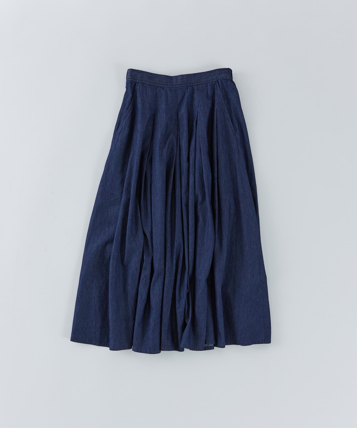 【congés payés】【FAVE】タックAラインスカート 詳細画像 インディゴブルー 1