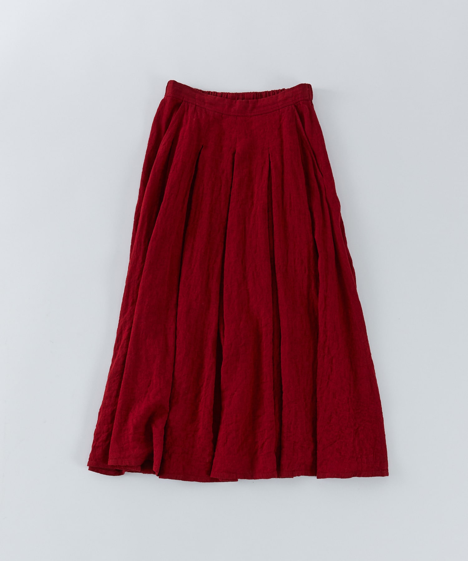 【congés payés】【FAVE】タックAラインスカート 詳細画像 レッド系その他 1