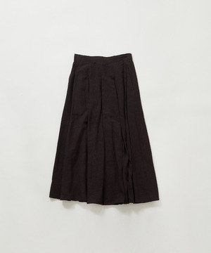【congés payés】リネン混シャーリングスカート 詳細画像 ブラウン系その他 1
