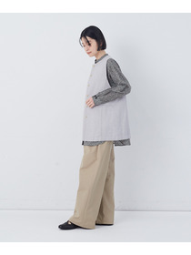 【congés payés】綿麻ツィードクルーネックベスト 詳細画像 グレー系その他 10