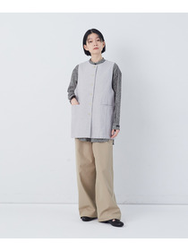 【congés payés】綿麻ツィードクルーネックベスト 詳細画像 グレー系その他 12