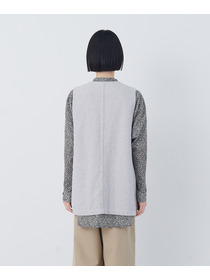 【congés payés】綿麻ツィードクルーネックベスト 詳細画像 グレー系その他 16